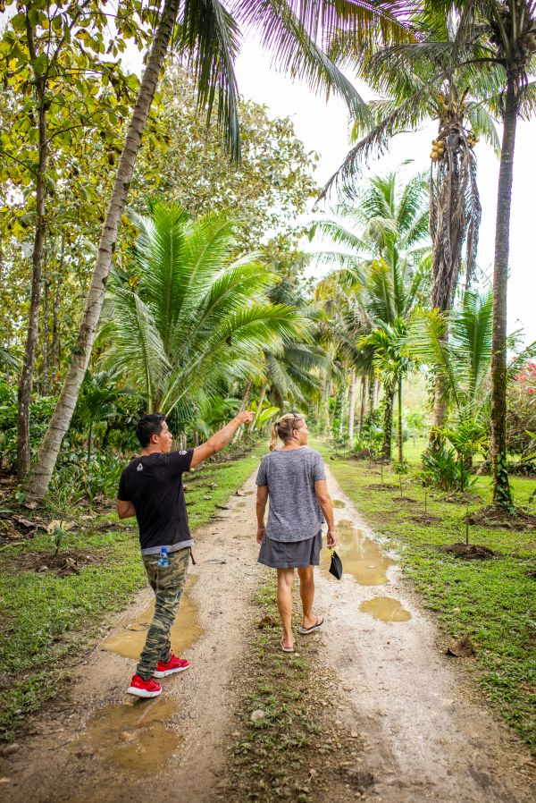 Guided hike in the Belize Spice Farm